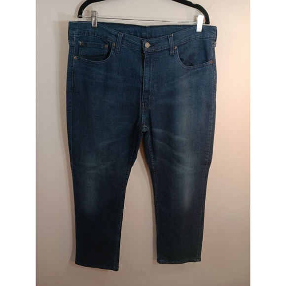 Levis 514 Jeans Mens Blue 38x28 Straight Stretch - Picture 1 of 14